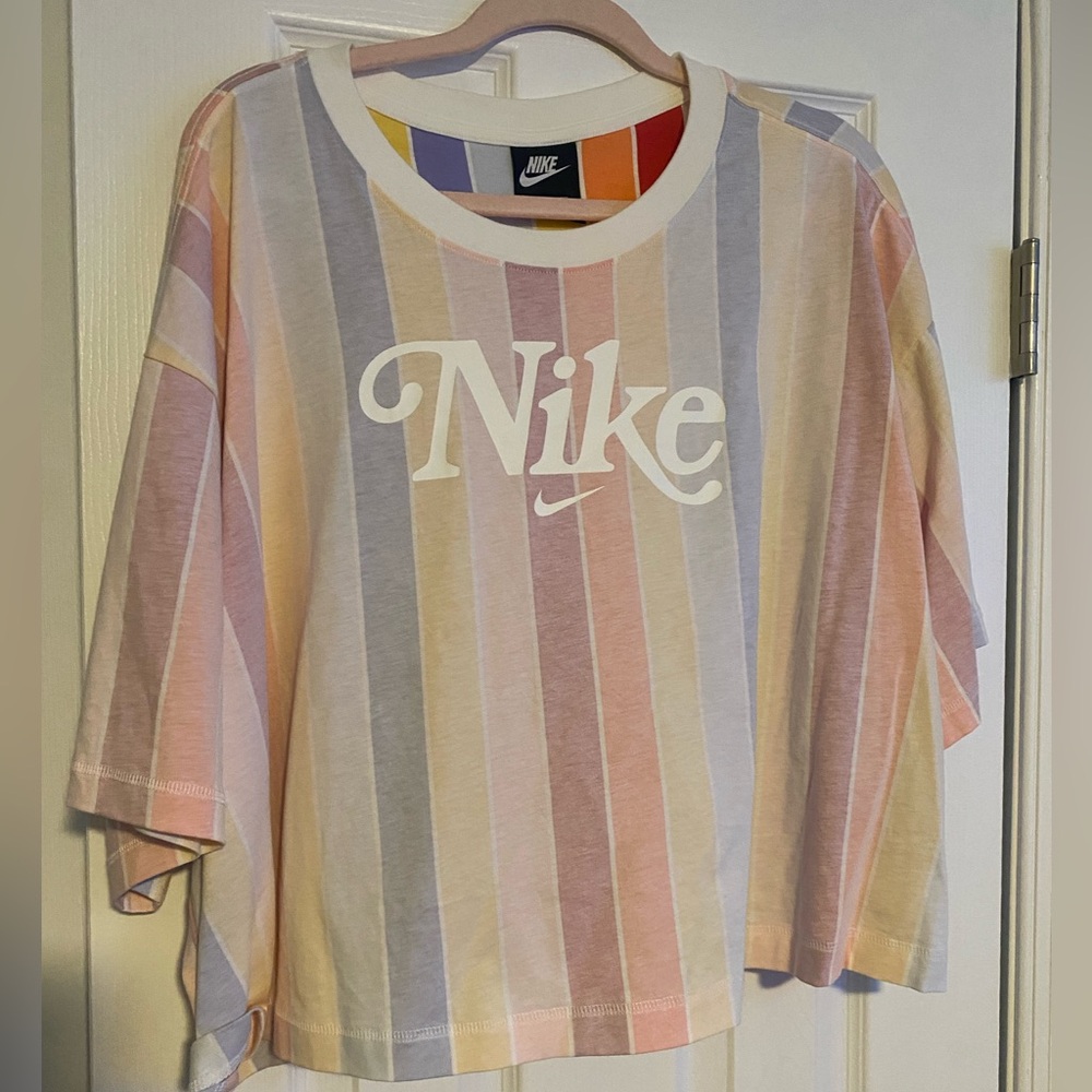 Striped Nike crop top